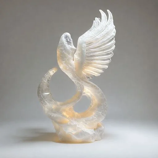 Minimalist geometric sculpture, crafted from brushed dark metal, emitting a soft, internal gold glow, inscribed with abstract glyphs.